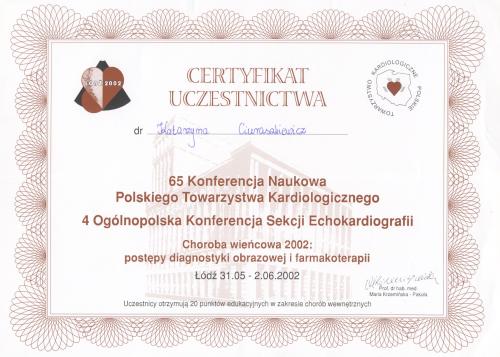 65 Konferencja Naukowa Polskiego Towarzystwa Kardiologicznego - 4 Ogólnopolska Konferencja Sekcji Echokardiografii