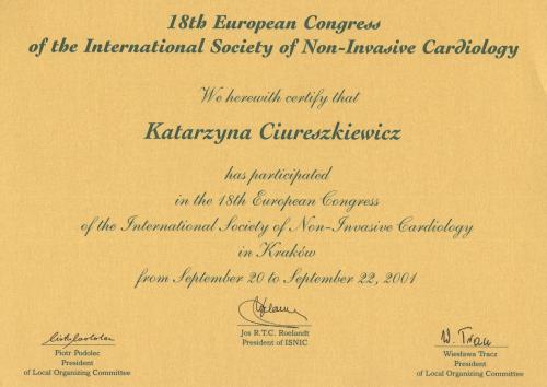European Congress 2001